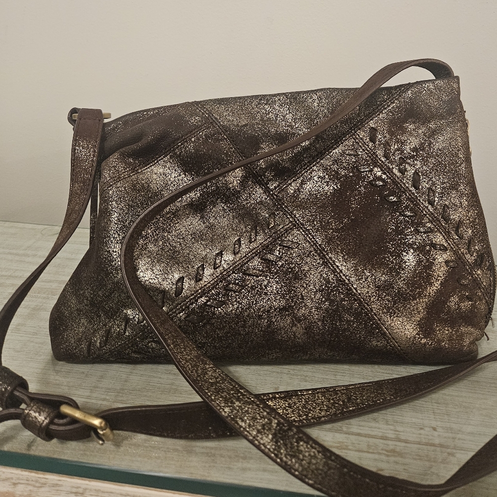 Hobo V7003 Heavy Metal Prairie Crossbody Purse Women's